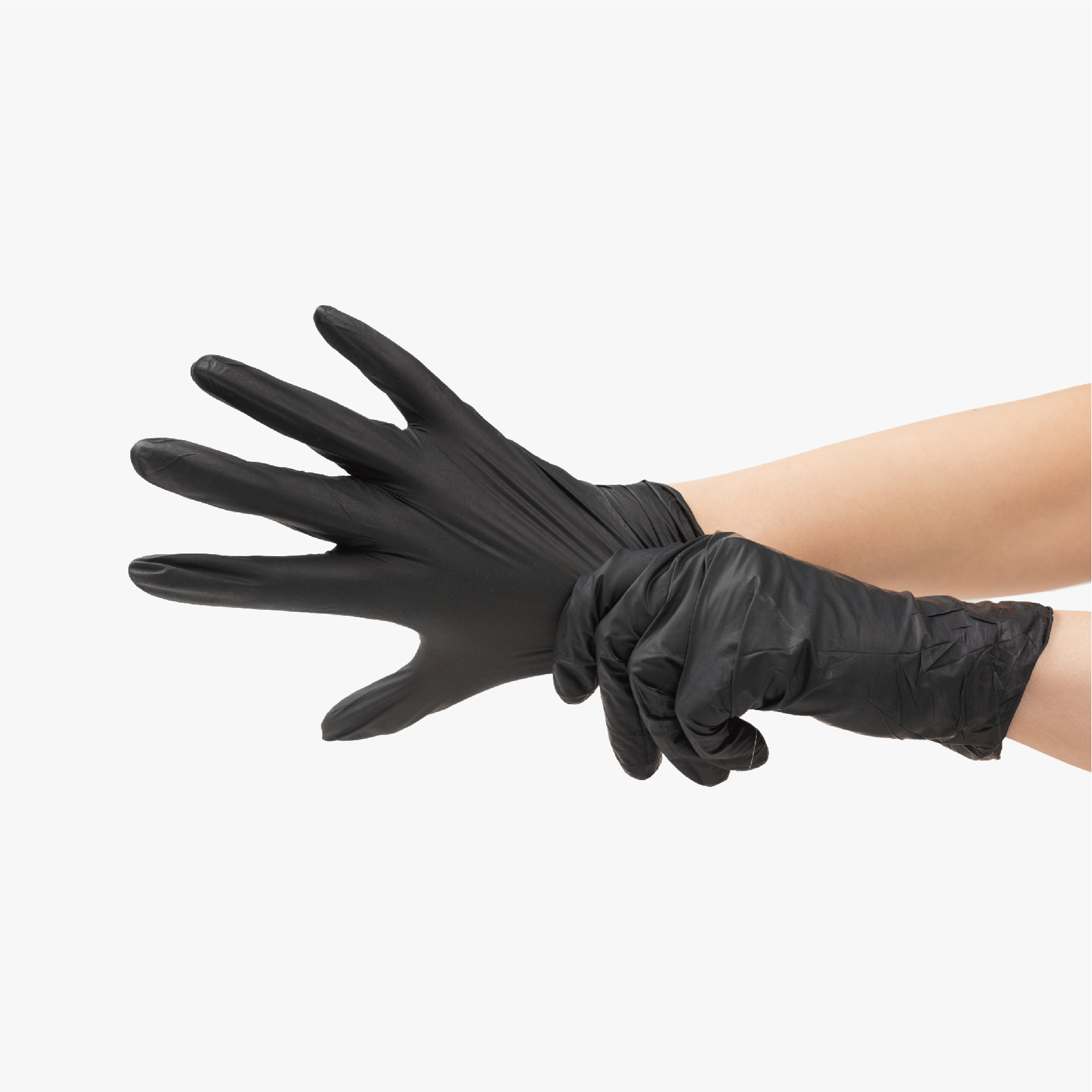 Black Nitrile Disposable Protective Gloves image 3