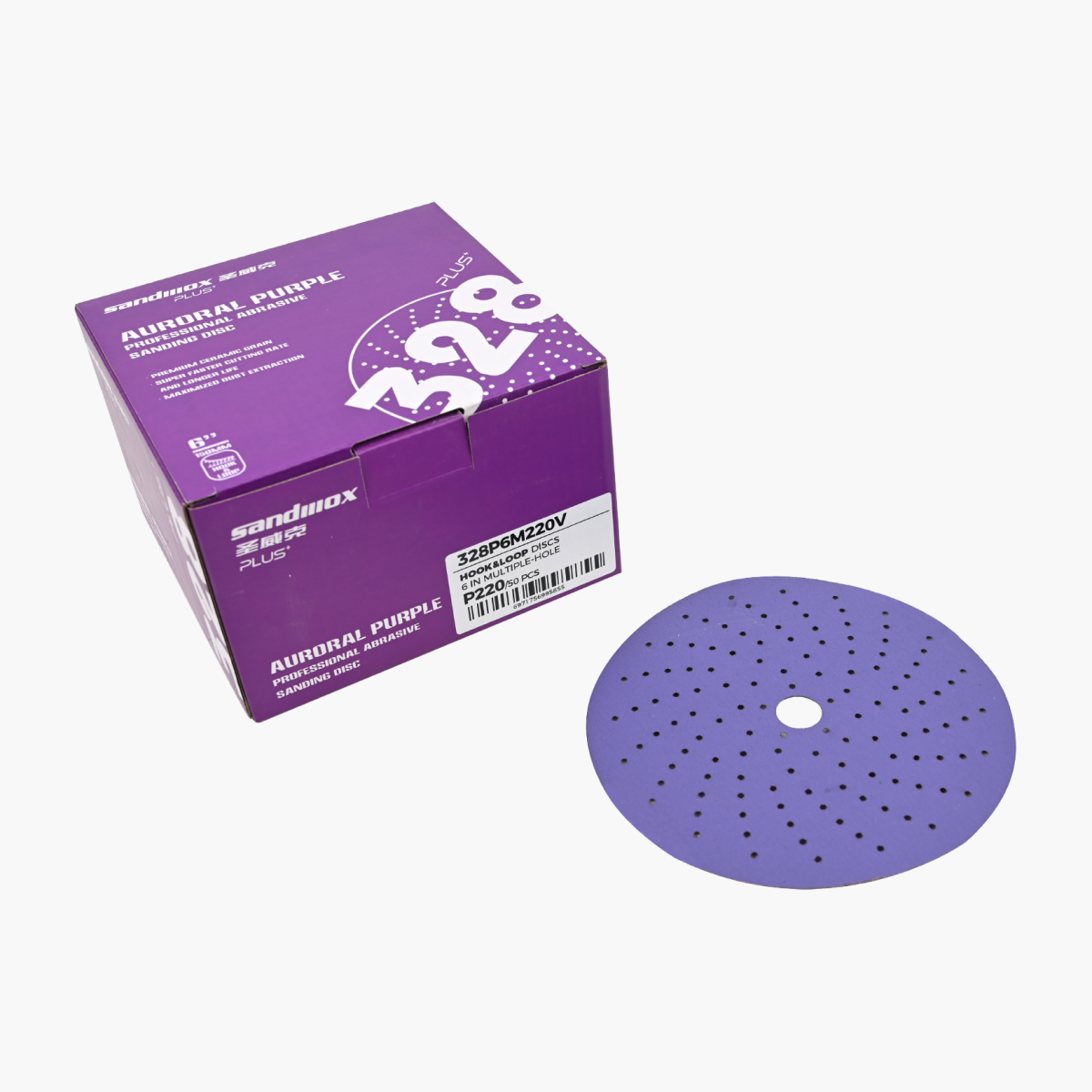 Sandwox® 328 Plus Purple Ceramic Multiple-holes Sanding Disc