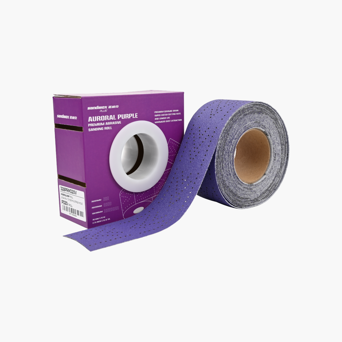 Sandwox® 328 Plus Purple Ceramic Multiple-holes Sanding Roll