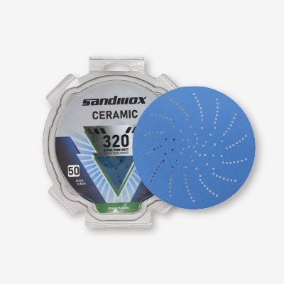 Sandwox® 528 Blue Ceramic 5'' Multiple-holes Sanding Disc